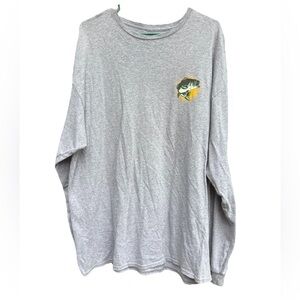 Ocean + Coast Mens Size 2XL Grey Long Sleeve Fishing Shirt Tee Shirt Bass